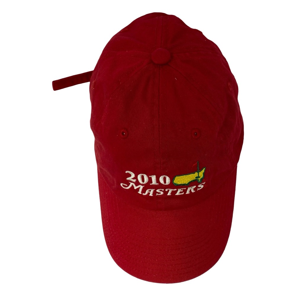 Masters 2010 Golf Tournament Hat Red Adjustable Strapback Augusta National Cap - Picture 2 of 10